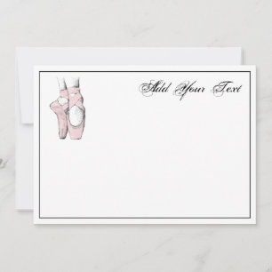 Ballerina Füße en Pointe #2 Hellrosa Notizkarte Mitteilungskarte