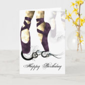 Ballerina-Geburtstags-Karte Karte (Gelbe Blume)