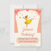 Ballerina Geburtstagseinladung Einladung (Vorderseite)