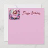 BALLERINA Geburtstagskarte ~ Kleinkind ~ Rosa ~ (Rückseite)