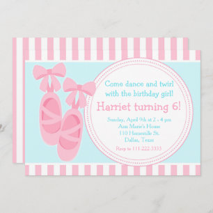 Ballerina Geburtstagsparty Einladung