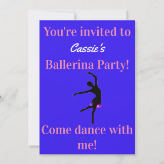 Ballerina Geburtstagsparty Einladungen