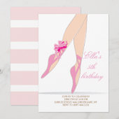 Ballerina Geburtstagsparty Einladungen (Vorne/Hinten)