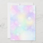 Ballerina Geburtstagsparty niedlicher Tanzhase Einladung (Rückseite)