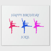 Ballerina Geburtstagsverpackungspapier. individue Geschenkpapier (Flach)