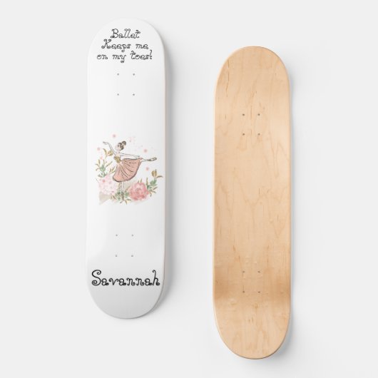 Ballerina-Geschenk, Ballettskateboard Skateboard (Vorderseite)