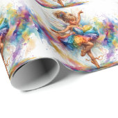 Ballerina-Geschenkpapier Geschenkpapier (Rolleneckpunkt)