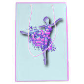 Ballerina Gift Bag Ballet Tänzerin Giro del Mali Mittlere Geschenktüte (Vorderseite)