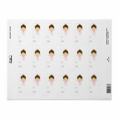 Ballerina Gift Tag Labels Adressaufkleber (Vorne)