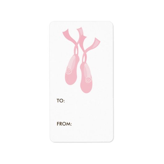 Ballerina Gift Tag Labels Adressaufkleber (Vorne)