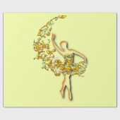 Ballerina Gift Wrapping Paper Balletttänzerin Girl Geschenkpapier (Flach)