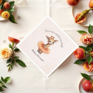 Ballerina Giraffe Tutu Aufgeregte Babyparty Mädche Serviette