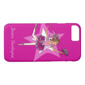 Ballerina Girina dunkelhaarige Rosa Handy Case-Mate iPhone Hülle (Rückseite (Horizontal))