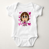 Ballerina Girl Baby Strampler (Vorderseite)