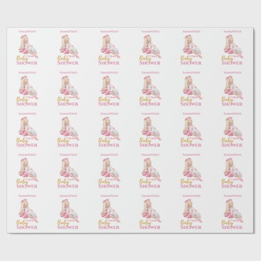 Ballerina Girl Babyduschpapier Geschenkpapier (Flach)