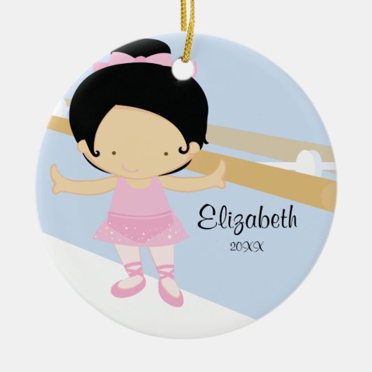 Ballerina Girl Ballet Dance Christmas Ornament (Vorne)
