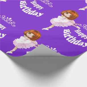 Ballerina Girl Ballett Tanz Happy Geburtstag Geschenkpapier