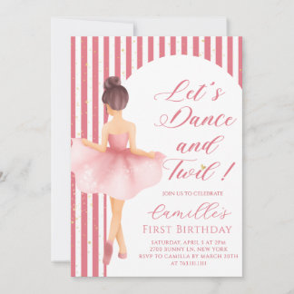 Ballerina Girl birthday Party Invitation Einladung