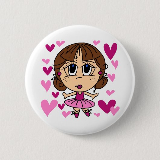 Ballerina Girl Button (Vorderseite)