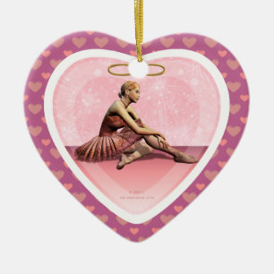 Ballerina Girl Frohe Weihnachten Keramik Ornament