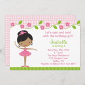 Ballerina Girl Geburtstagsparty Einladungen (Vorne/Hinten)