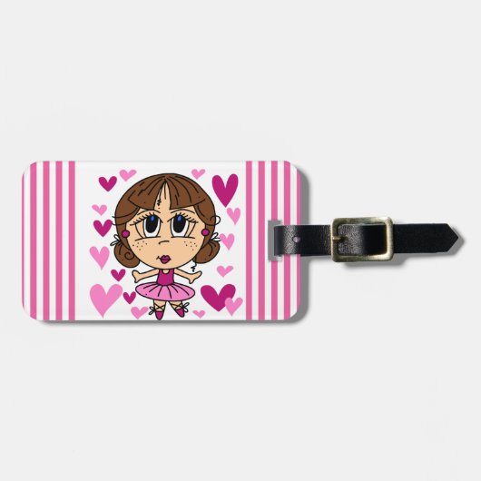 Ballerina Girl Gepäckanhänger (Vorderseite horizontal)