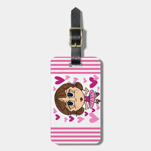 Ballerina Girl Gepäckanhänger (Vorderseite vertikal)