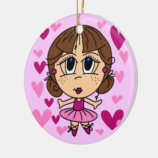 Ballerina Girl Keramik Ornament (Links)