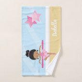 Ballerina Girl Kid's Personalisiert Badhandtuch Set (Handtuch)
