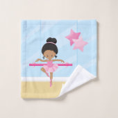 Ballerina Girl Kid's Personalisiert Badhandtuch Set (Waschlappen)