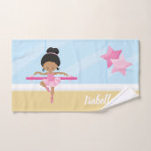 Ballerina Girl Kid's Personalisiert Badhandtuch Set (Handtuch)