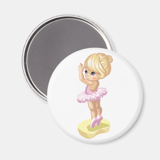 Ballerina Girl Magnet (Vorderseite/Rückseite)