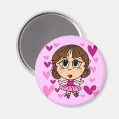 Ballerina Girl Magnet (Vorderseite/Rückseite)