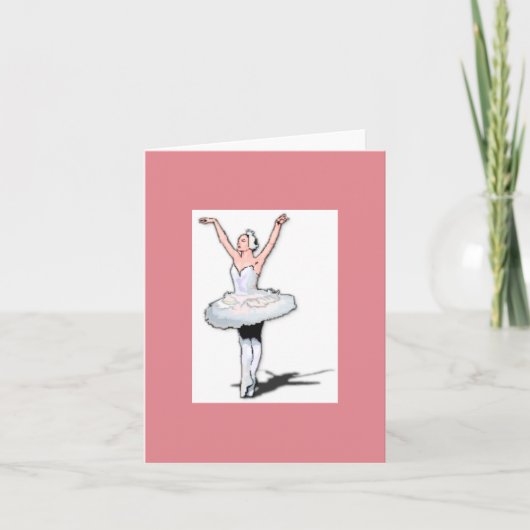 Ballerina Girl Note Karte (Vorderseite)