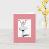 Ballerina Girl Note Karte (Gelbe Blume)