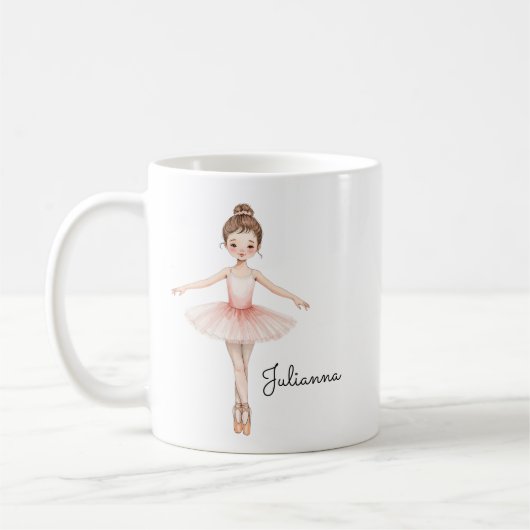 Ballerina Girl Personalisiert Kaffeetasse (Links)
