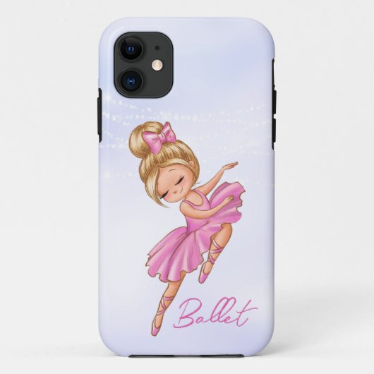 Ballerina Girl Pink, Lila Hübscher Balletttanz Case-Mate iPhone Hülle (Rückseite)
