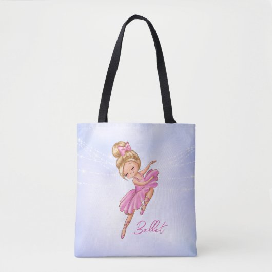 Ballerina Girl Pink, Lila Hübscher Balletttanz Tasche (Vorderseite)