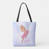 Ballerina Girl Pink, Lila Hübscher Balletttanz Tasche (Rückseite)