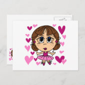 Ballerina Girl Postkarte (Vorne/Hinten)