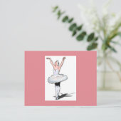 Ballerina Girl Postkarte (Stehend Vorderseite)