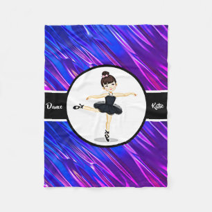 Ballerina Girls Blau / Lila Ballett Fleecedecke