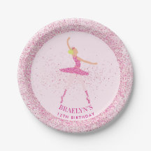 Ballerina Glitzer Confetti Geburtstagsdesign