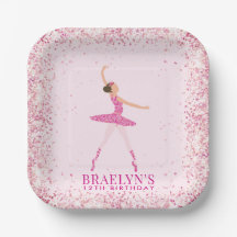 Ballerina Glitzer Confetti Geburtstagsdesign