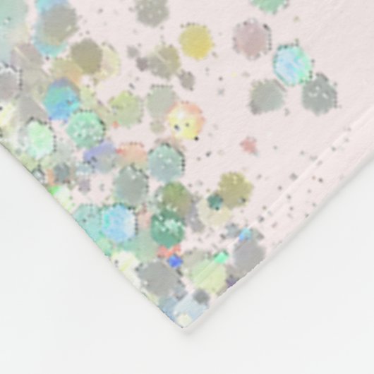 Ballerina Glitzer Confetti Personalisiert Design Fleecedecke (Ecke)