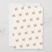 Ballerina Gold Glitzern Einladung zur Geburtstagsf (Rückseite)