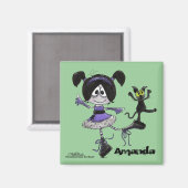 Ballerina Goth Style Magnet (Vorderseite/Rückseite)