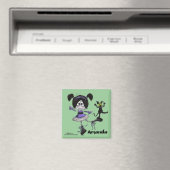 Ballerina Goth Style Magnet (In Situ (Geschirrspüler))
