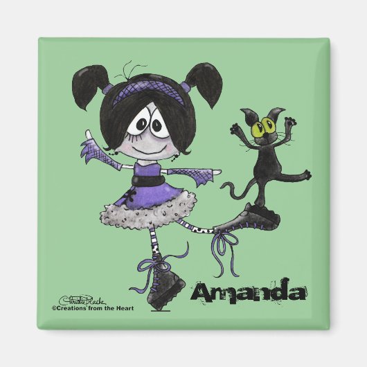 Ballerina Goth Style Magnet (Vorne)