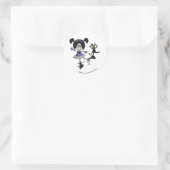 Ballerina Goth Style Runder Aufkleber (Tasche)